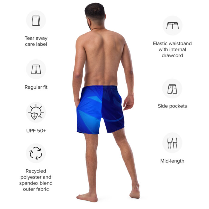 Main Event Men’s Swim Trunks: YEET - back view