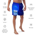 Main Event Men’s Swim Trunks: YEET - front view