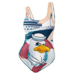 One-Piece Swimsuit Graphic Chicken Sailor