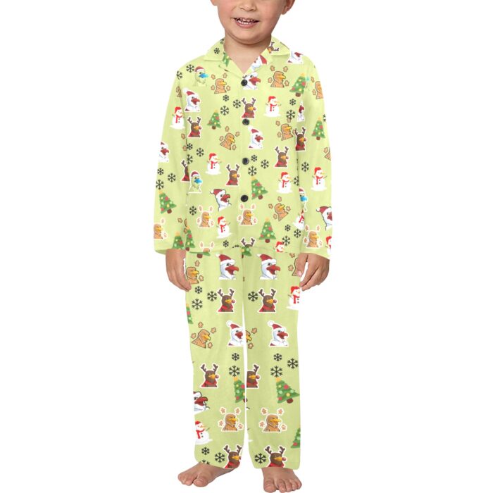 Christmas 2 Little Boys' V-Neck Long Pajama Set