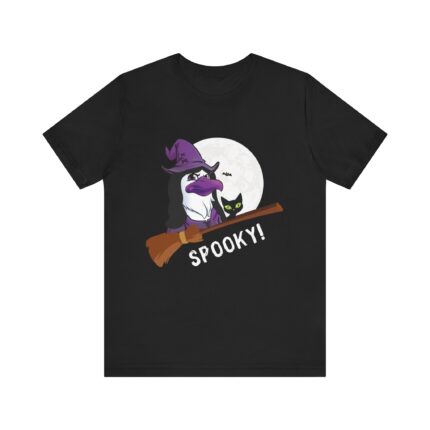 Witch Chicken Graphic Cartoon Halloween Tee