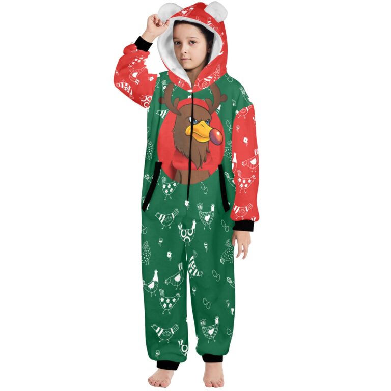 Big Kids Christmas Chicken Pajamas