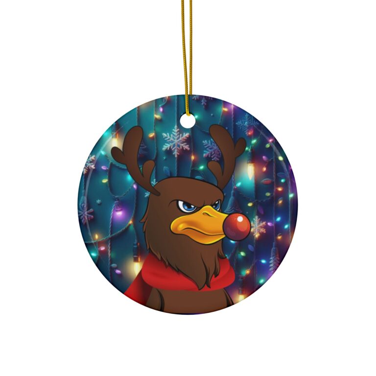 Christmas Ornaments Chicken Rudolph 2-Side Print, (1pc, 3pcs, 5pcs, 10pcs)