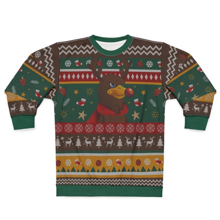 Reindeer Chicken Knitted-Style Christmas Sweater